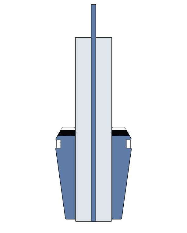 Collet coolant supply through the tool